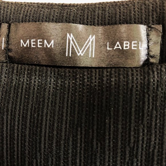 Meem Label UK Asymmetrical Black Side-Tie Blouse | Size S - Picture 5 of 11